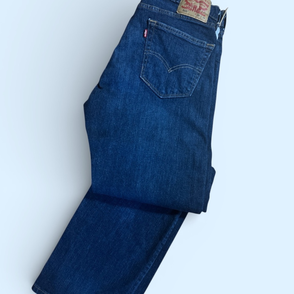 Levi's Men's Dark Indigo Straight Jeans 34 x 34 - Picture 4 of 7